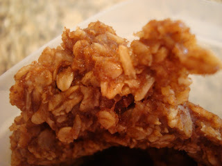 Up close piece of finished homemade granola