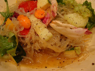 Close up of dressed salad
