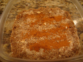 Crust of Averie's Raw Vegan Apple Crumble in clear container