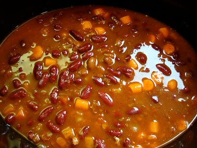 Vegan Crock Pot Chili after cooking there hours
