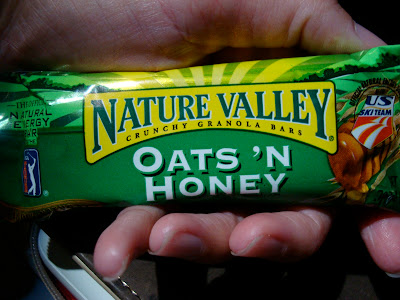 Close up of Nature Valley Oats 'N Honey granola bar
