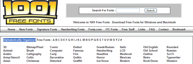 1.1001 Free Fonts
