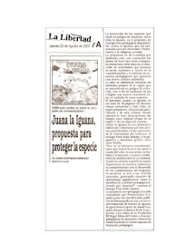 JUANA LA IGUANA DE MODELO EN LA LIBERTAD