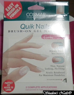 Cosmar Quick Nails brush-on gel nails. This set is very easy to use and