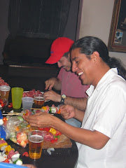 Preparando unas brochetitas