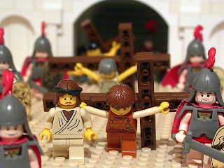 jesucristo en su crucifixión, con lego