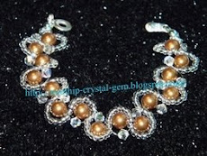 สร้อยข้อมือมุกแก้วสีน้ำตาลทอง Copper Pearl Elegance Necklace ราคา 400 บาท ลดพิเศษเพียง 250 บาท