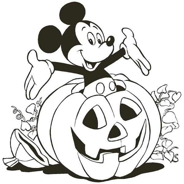 Mickey Mouse Halloween Coloring Pages