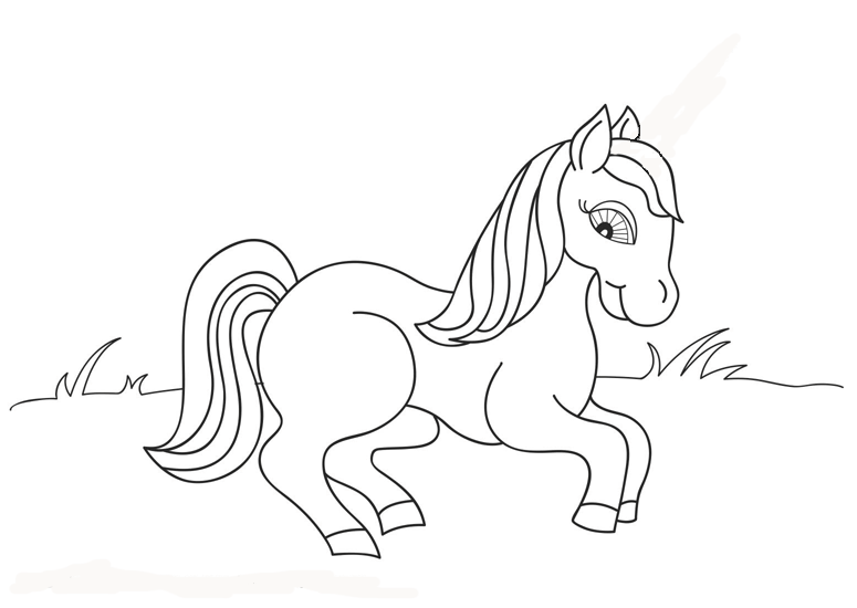 Horse animal free printable coloring pages