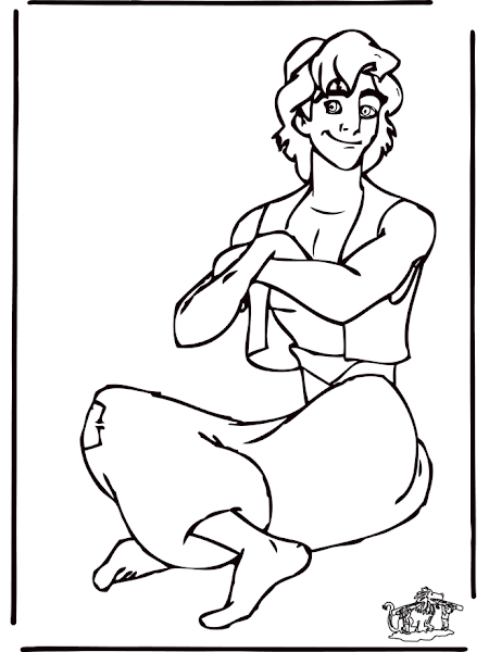 Cartoon Disney Aladdin Coloring Pages