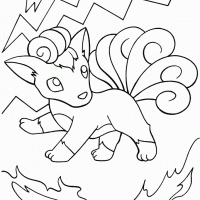 Cartoon Pokemon Vulpix Colorig Pages
