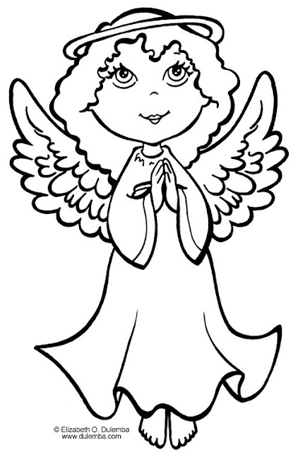 transmissionpress: Free Printable : christmas angel colouring pages