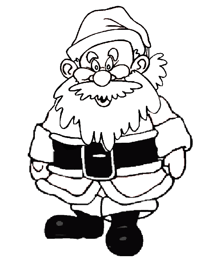 Santa clous laughing christmas coloring pages Santa Clous Laughing Christmas Coloring pages