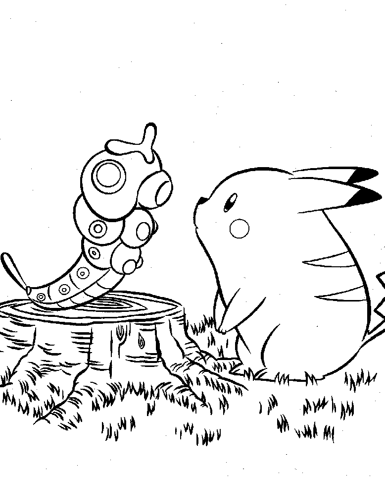 Pikachu and Friends Pokemon Colouring Pages | kentscraft