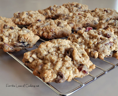 Oatmeal, Chocolate Chip, Craisin and Pecan Cookies