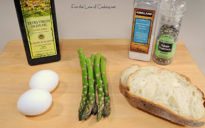 Roasted Asparagus and Steamed Egg on Toast