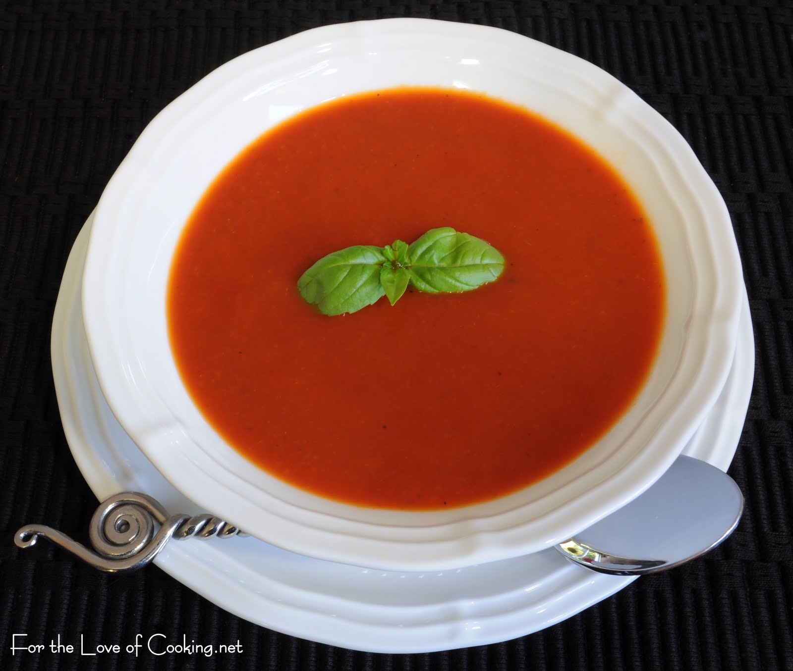 Roasted Garlic and Tomato Soup with Fresh Basil For the Love of Cooking