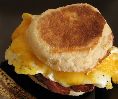 Egg and Turkey Bacon Breakfast Sandwich