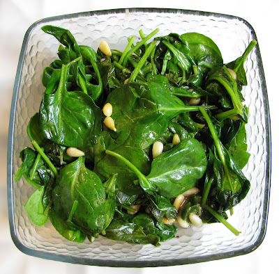 Spinach with Toasted Pine Nuts