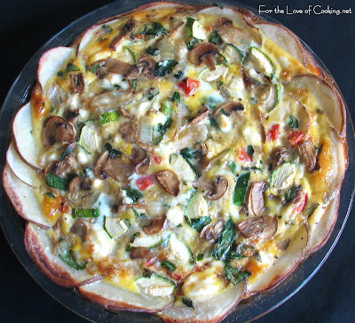 Veggie Quiche with Potato Crust