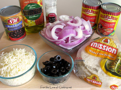 Shredded Beef and Caramelized Onion Enchiladas