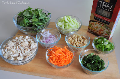 Chicken Rice Noodle Salad with Peanuts and Spicy Lime Vinaigrette