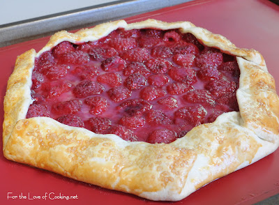 Raspberry and Lemon Curd Galette with Vanilla Bean Whipped Cream