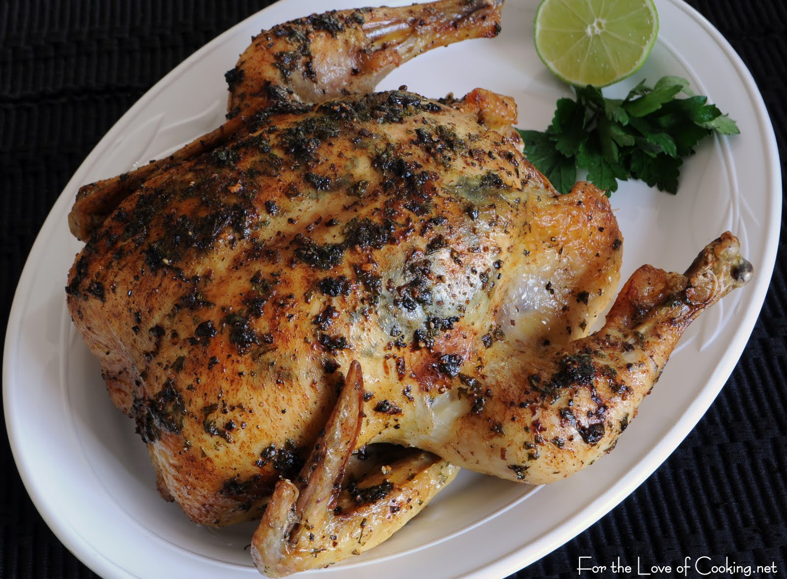 Slow Roasted Chicken with CilantroLime Butter For the Love of Cooking
