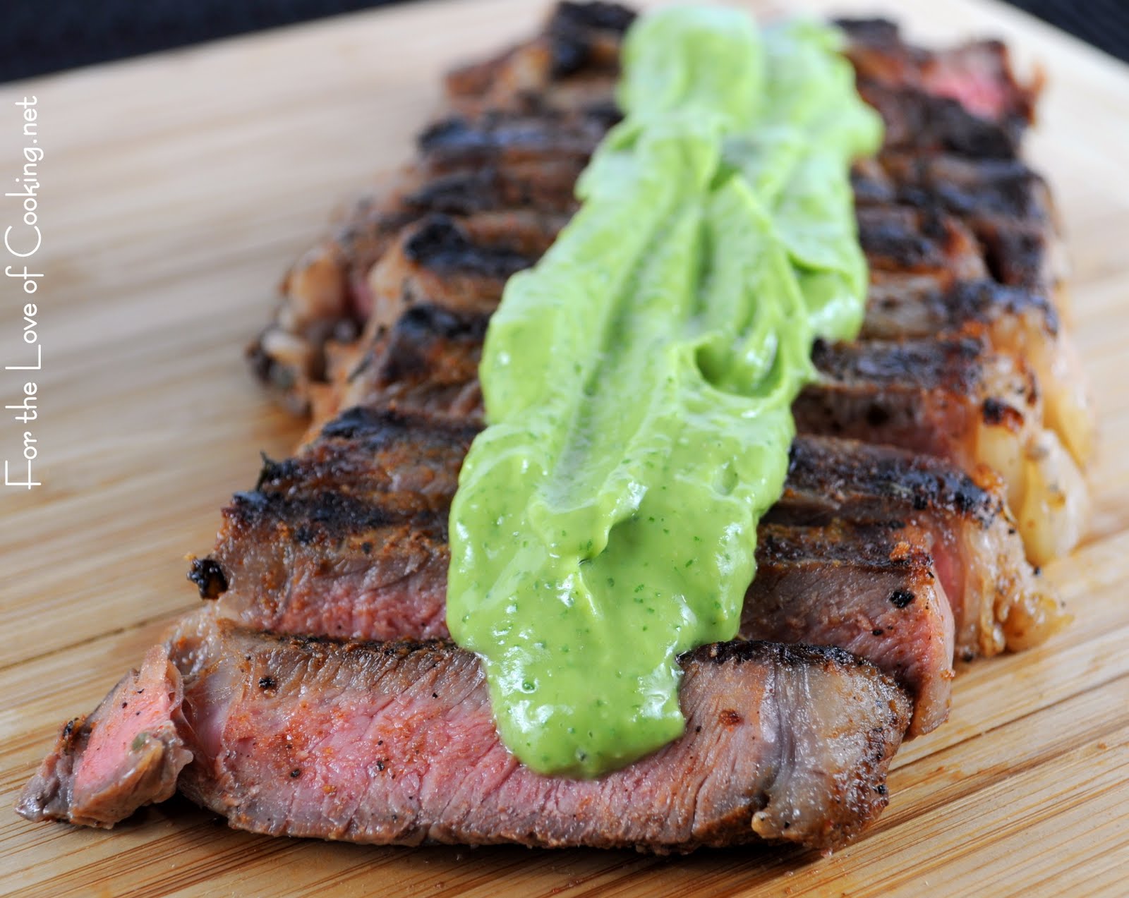 Grilled Steak with Avocado Sauce For the Love of Cooking