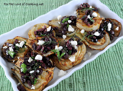 Roasted Fennel with Olive Tapenade and Feta Cheese