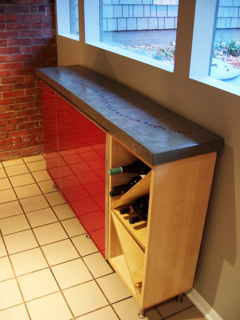 Creating Concrete Countertops Concrete Fiber Optic Buffet Top