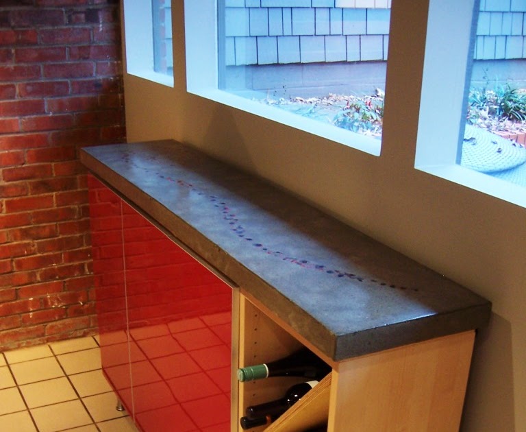 Creating Concrete Countertops Concrete Fiber Optic Buffet Top