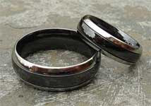 Black Zirconium Wedding Rings