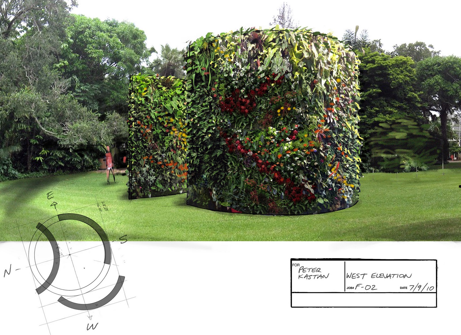 Standing Hydroponic Plant Wall Proposal for Park or Botanical Garden ...