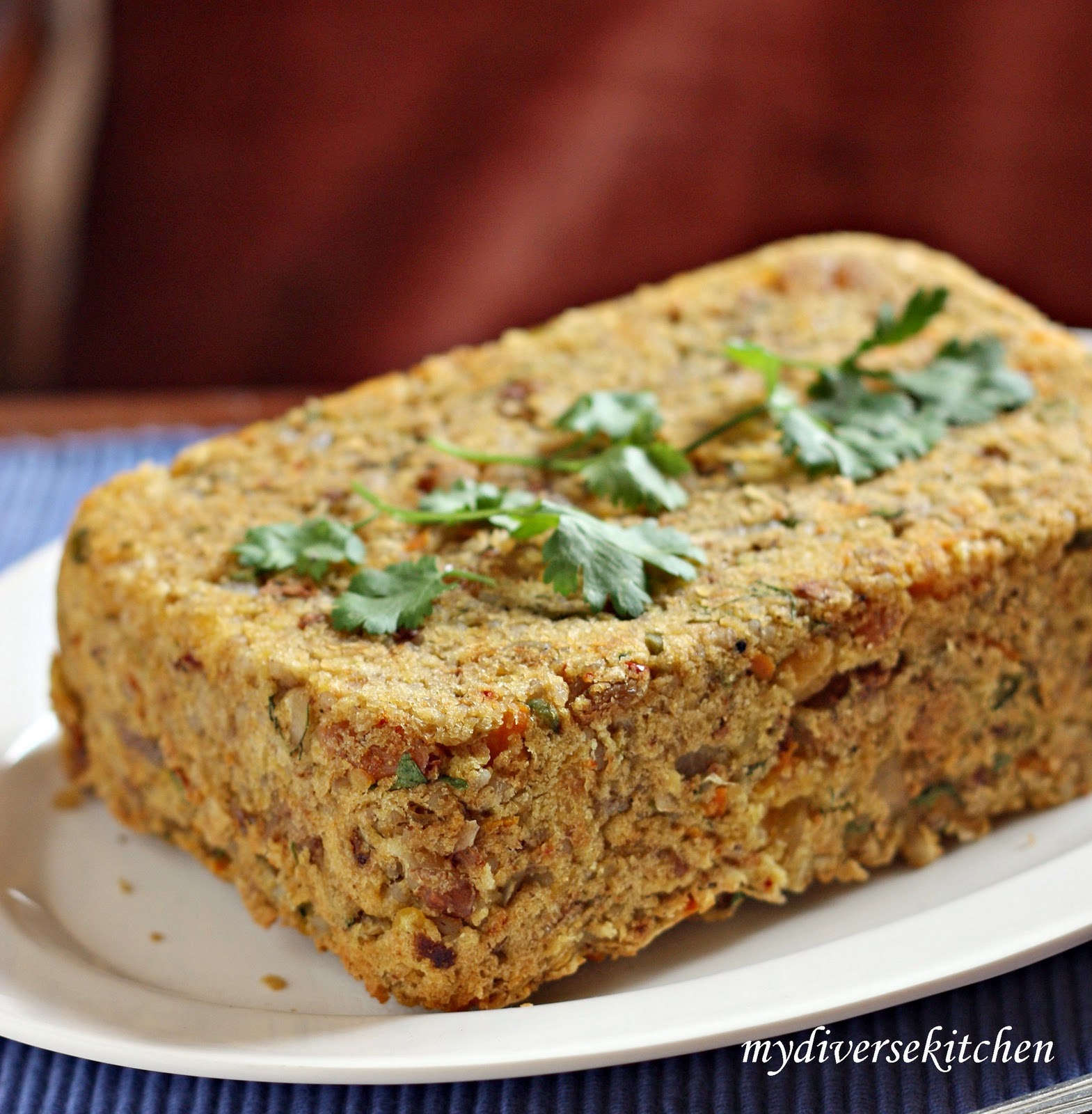 My Diverse Kitchen Eggless VegetableNut Loaf With A Sweet And Spicy