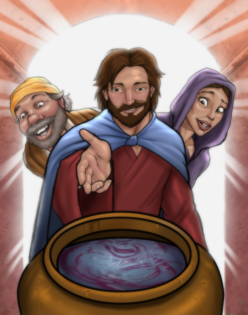 The Art of Jeff West new book Jesus turns water into wine