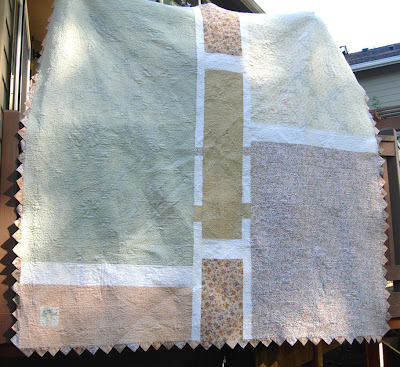 completed quilt back side