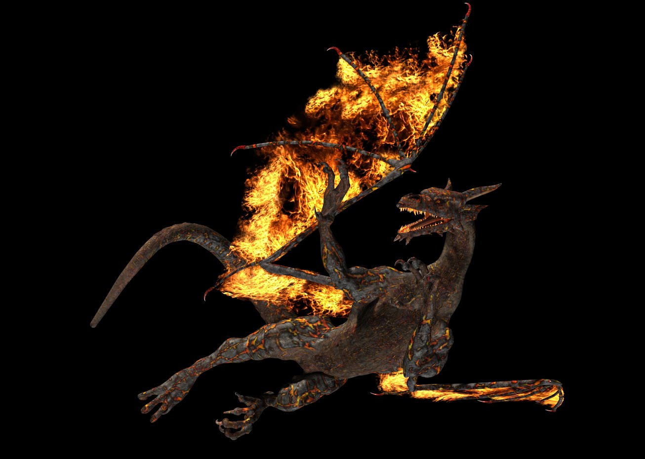 The Atlantis Blog Fire Dragon, DAZ Studio Render