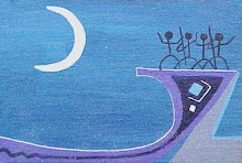four guys and moon