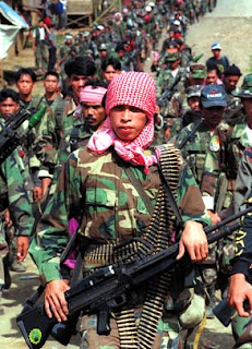 [Gambar para Mujahidin Moro Islamic Liberation Front (MILF) di Mindanao]