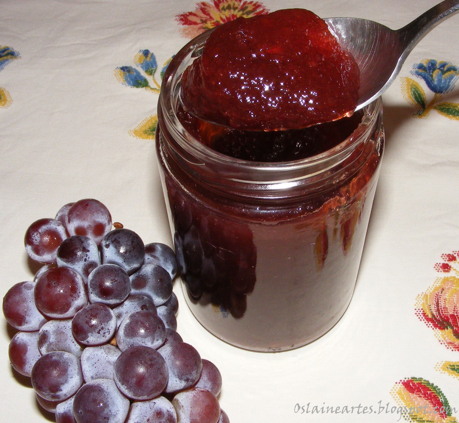 Geleia de uva natural - Fácil, Receita