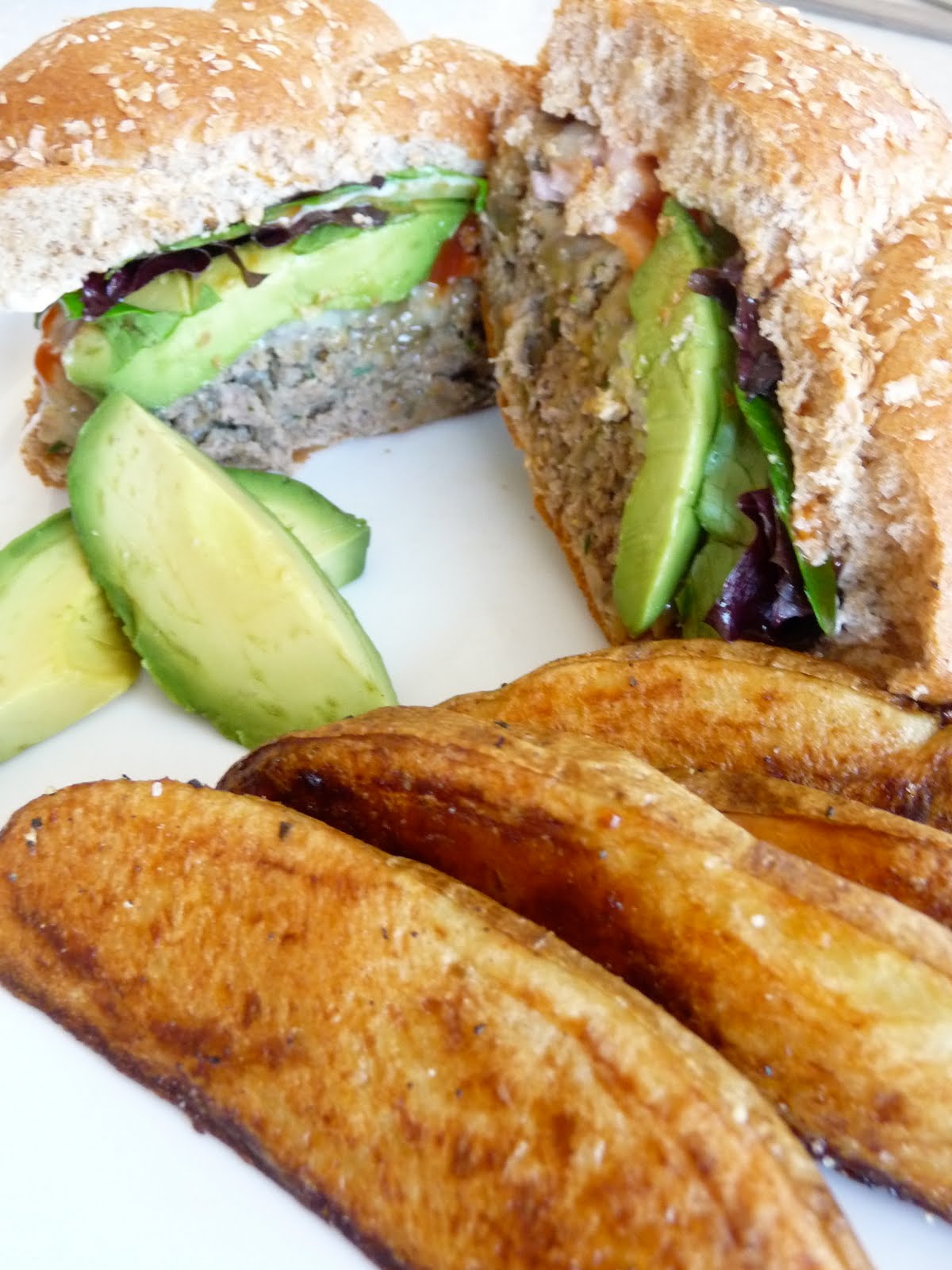 Epicurean Mom "The Better Burger" with Rosemary Baked Fries