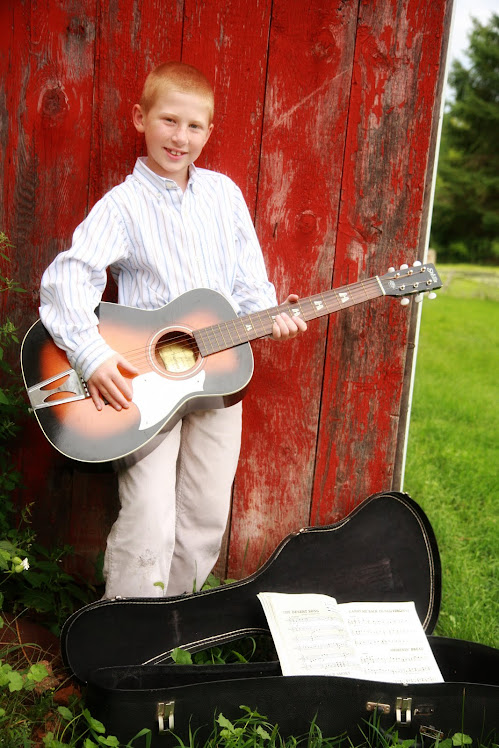 Can you go wrong with an old barn, 2 guitars and 2 great kids?