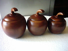 Teak Wood Pots (diameter 15 cm,12 cm, 9 cm)