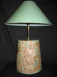 Table Lamp With Wayang (javanese puppet) Engraving