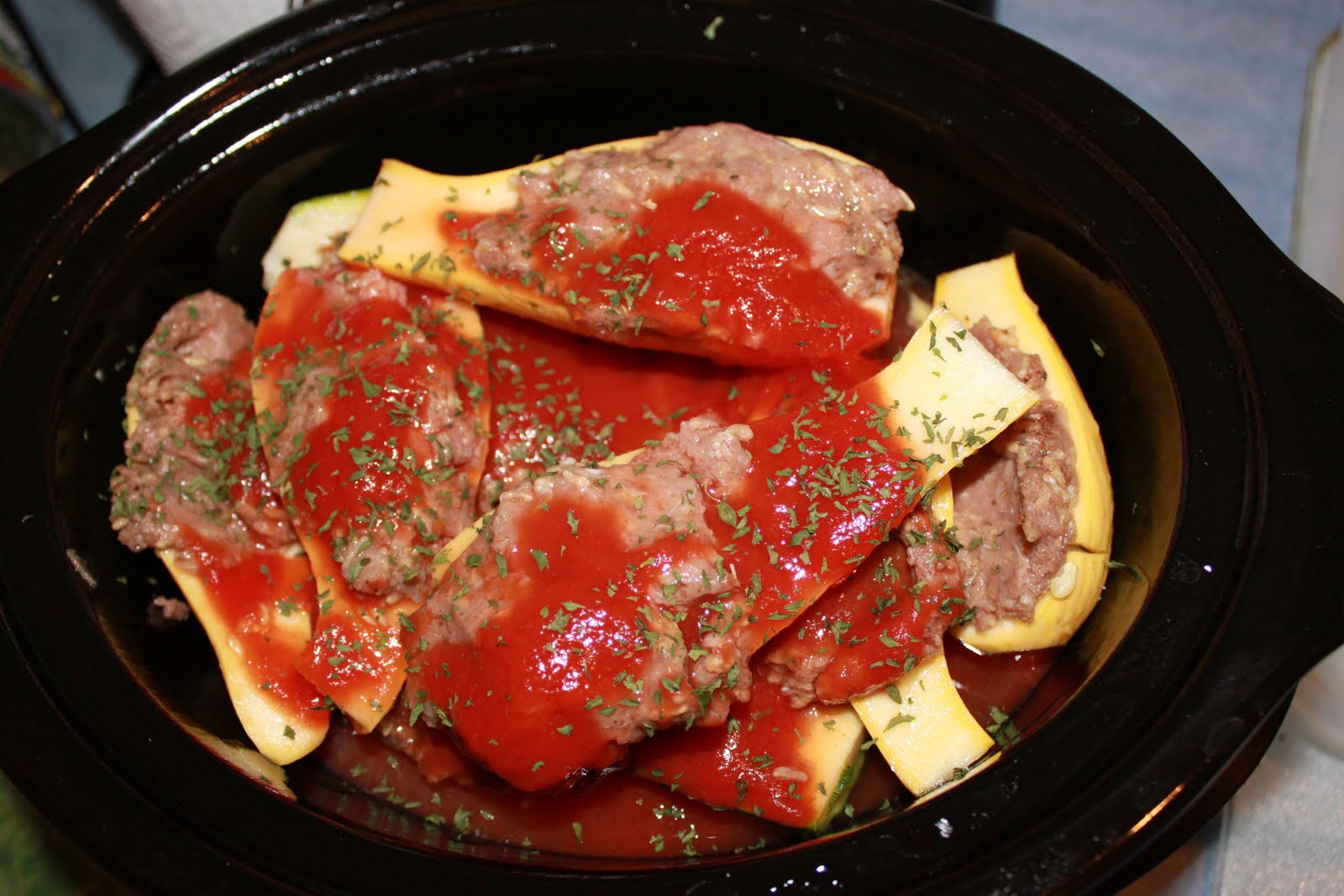 Crockpot Stuffed Zucchini Recipe in Memory of my Aunt Esther What's