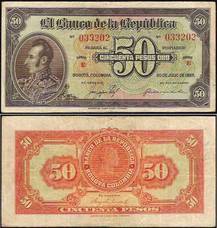 50 pesos oro 1923