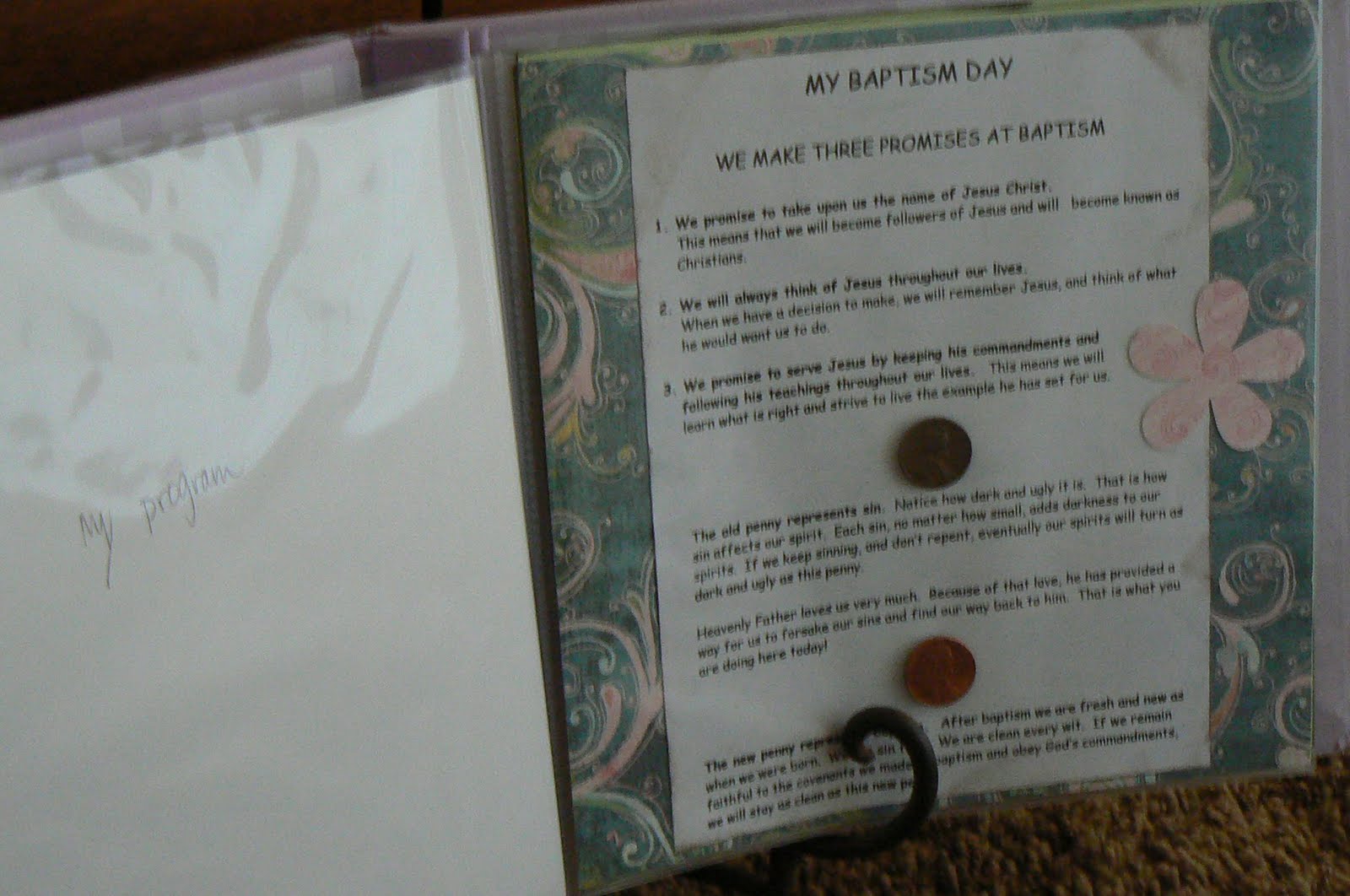 The Creative Homemaker {Baptism} Memory Book