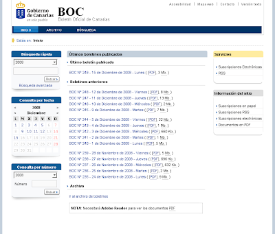 Nueva imagen del Boletín Oficial de Canarias