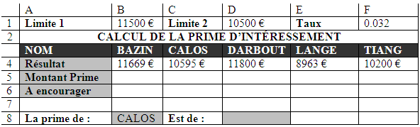 Serie Exercices Excel Sur Les Fonctions SI Recherche Mediane MOD 